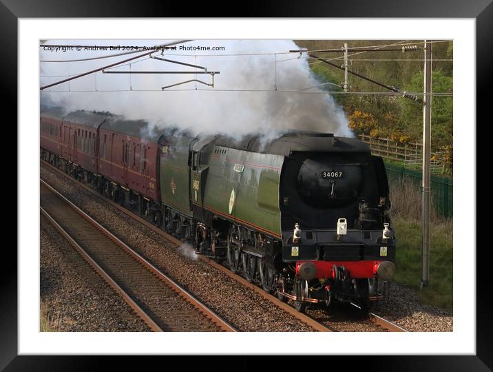 Tangmere at speed Framed Mounted Print by Andrew Bell