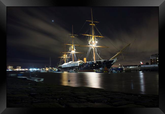 HMS Warrior 1860 Framed Print by ROSS EMERY