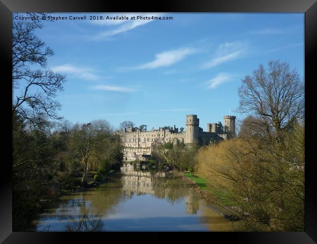 Warwick Castle and the River Avon Framed Print by Stephen Carvell