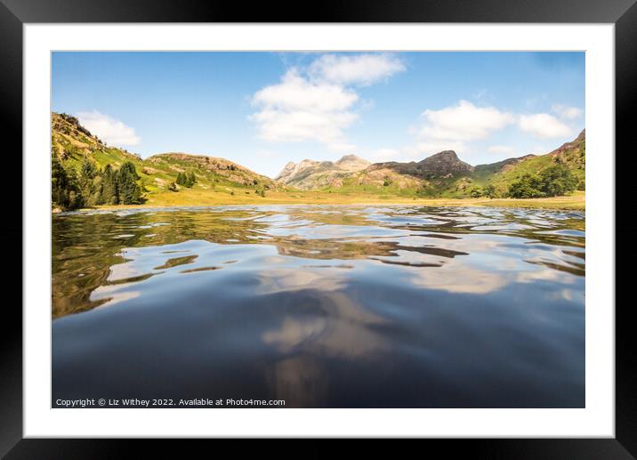 Swimmer's View, Blea Tarn Framed Mounted Print by Liz Withey
