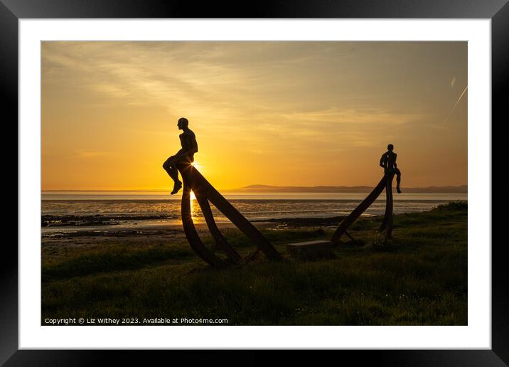 Sunset, Half Moon Bay, Heysham Framed Mounted Print by Liz Withey