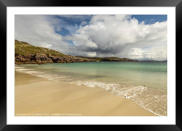 Huishinis Beach, Harris Framed Mounted Print by Liz Withey