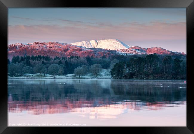 Morning, Windermere Framed Print by Liz Withey