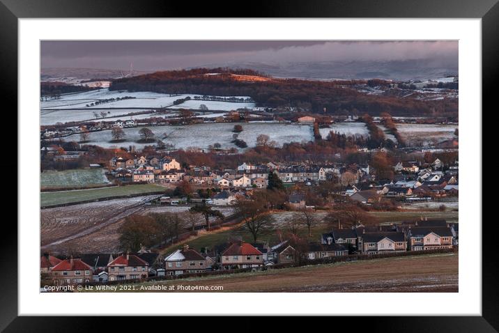 Carnforth from Warton Crag Framed Mounted Print by Liz Withey