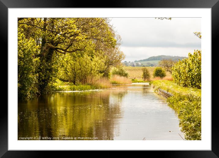 Lancaster Canal Framed Mounted Print by Liz Withey