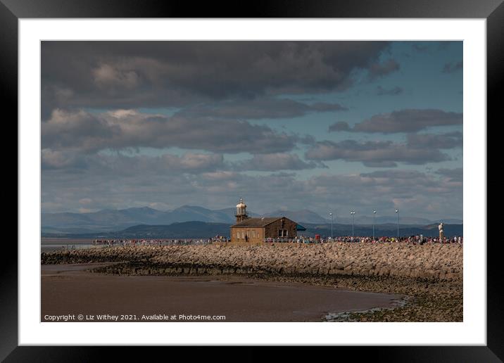 Stone Jetty, Morecambe Framed Mounted Print by Liz Withey