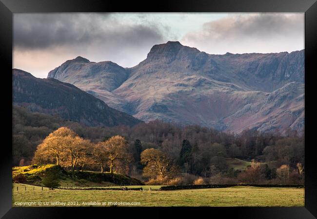 Langdale Framed Print by Liz Withey