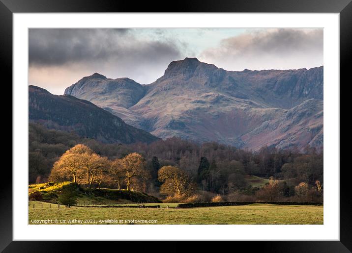 Langdale Framed Mounted Print by Liz Withey