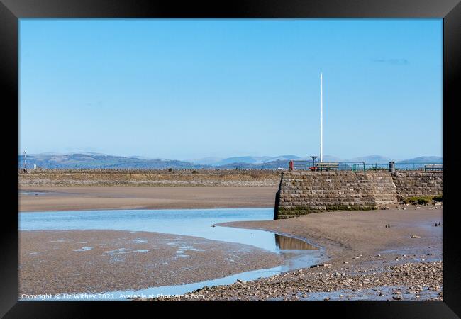 Arnside Pier Framed Print by Liz Withey