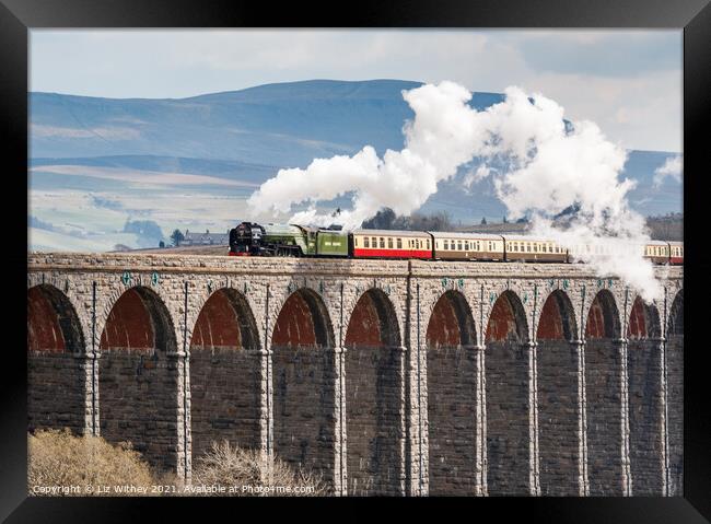 60163 Tornado Ribblehead Viaduct Framed Print by Liz Withey