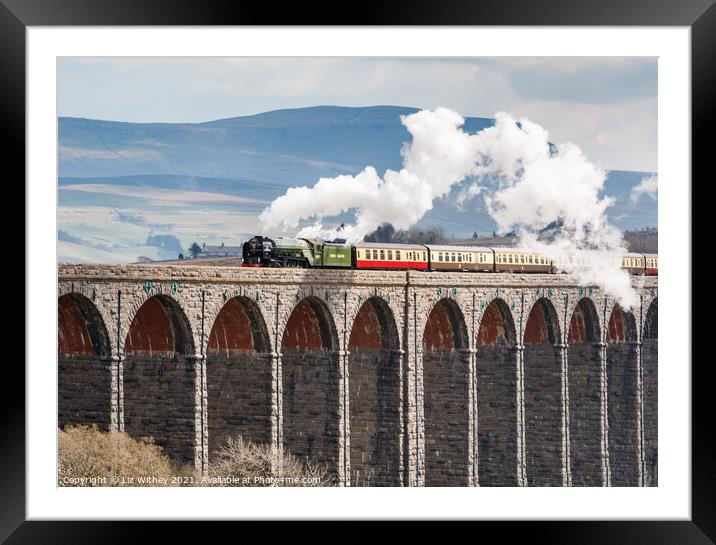 60163 Tornado Ribblehead Viaduct Framed Mounted Print by Liz Withey