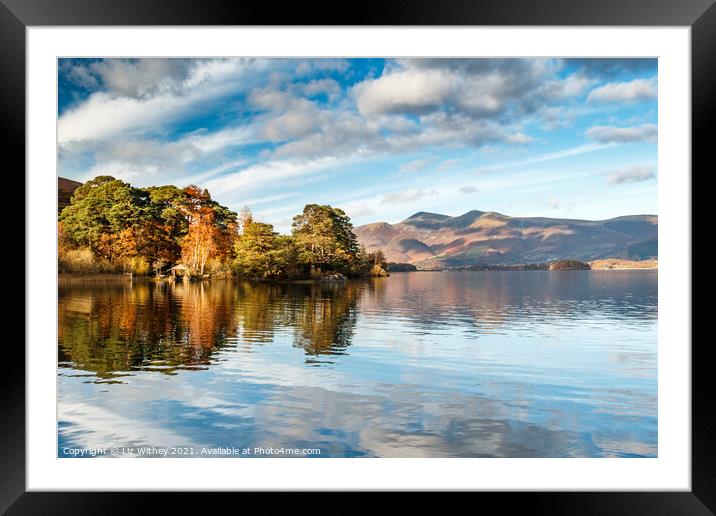 Derwent Water Framed Mounted Print by Liz Withey