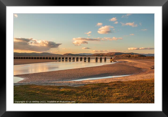Kent Viaduct, Arnside Framed Mounted Print by Liz Withey