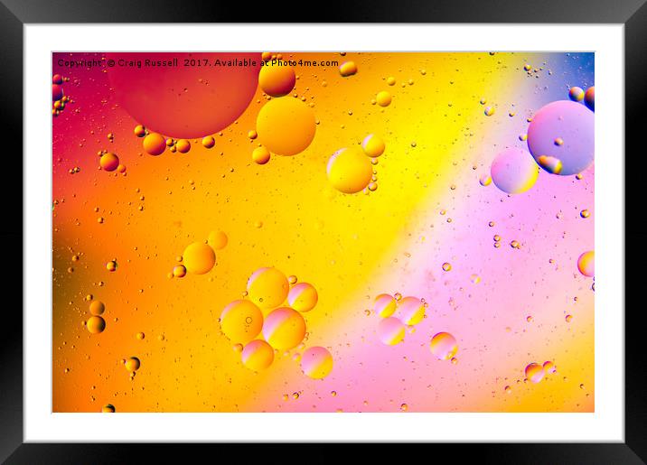 Abstract Water and Oil Art Framed Mounted Print by Craig Russell
