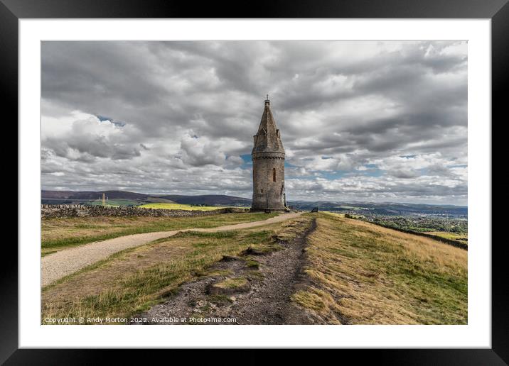 Hartshead Pike: A Tower of Royal Tribute Framed Mounted Print by Andy Morton