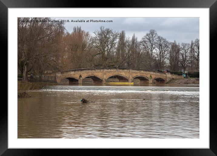 Abbey Park Bridge Framed Mounted Print by Andy Morton