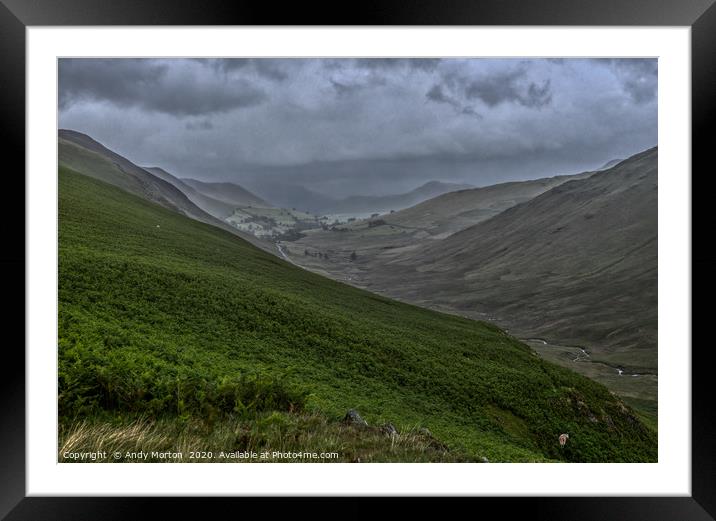 View Over The Valley Framed Mounted Print by Andy Morton