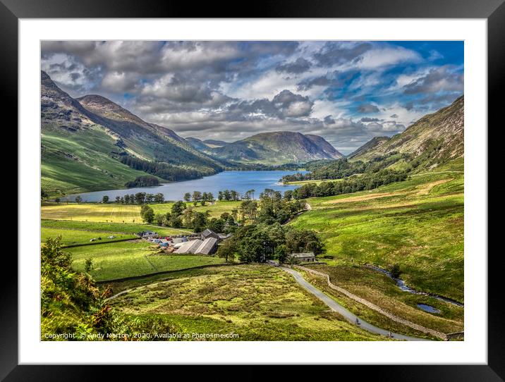 View Over Lake Buttermere Framed Mounted Print by Andy Morton