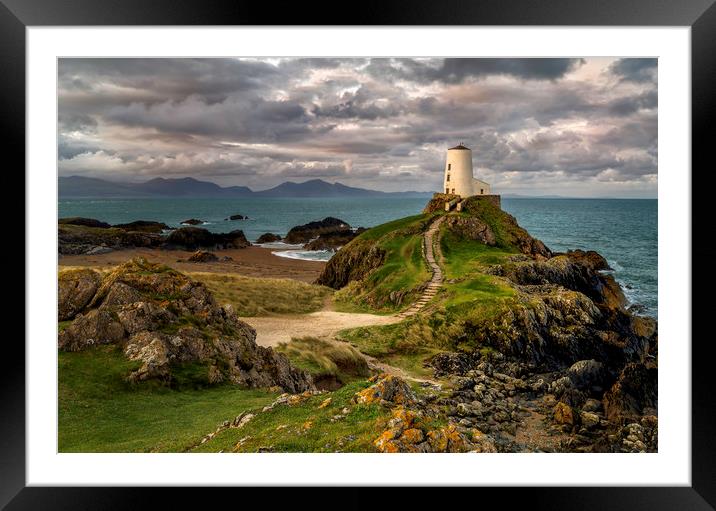 Twr Mawr Lighthouse Framed Mounted Print by Craig Breakey