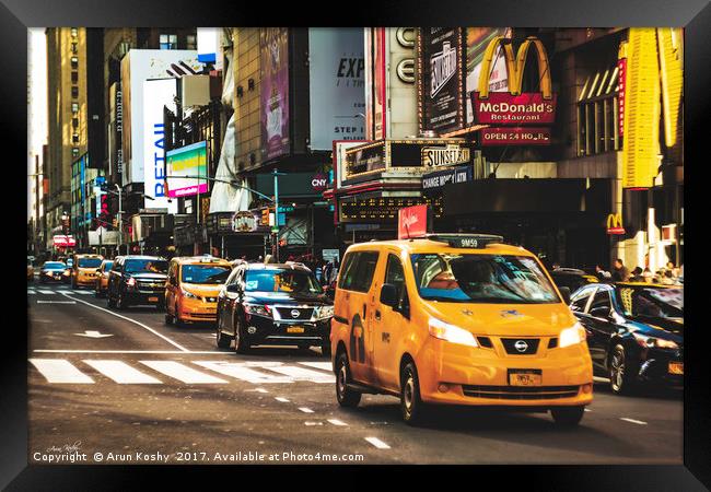 The colors of New York Framed Print by Arun Koshy