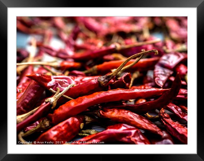 Red Hot Framed Mounted Print by Arun Koshy