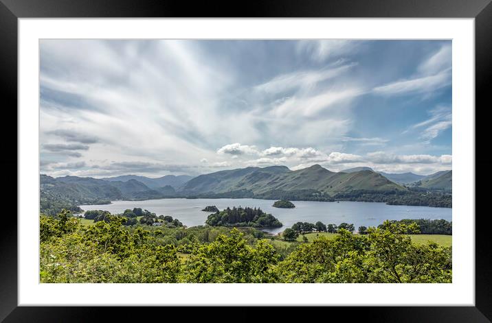 Majestic Catbells and Derwent Water Framed Mounted Print by James Marsden