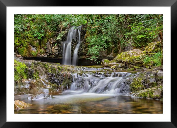 Gastack Beck Waterfalls Framed Mounted Print by James Marsden