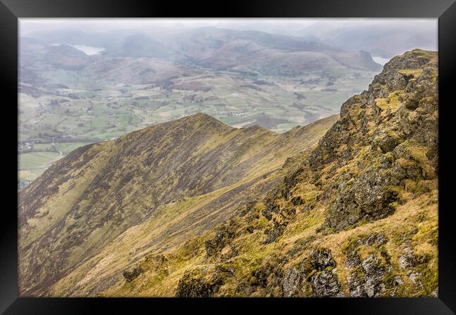 View from the top of Blencathra  Framed Print by James Marsden