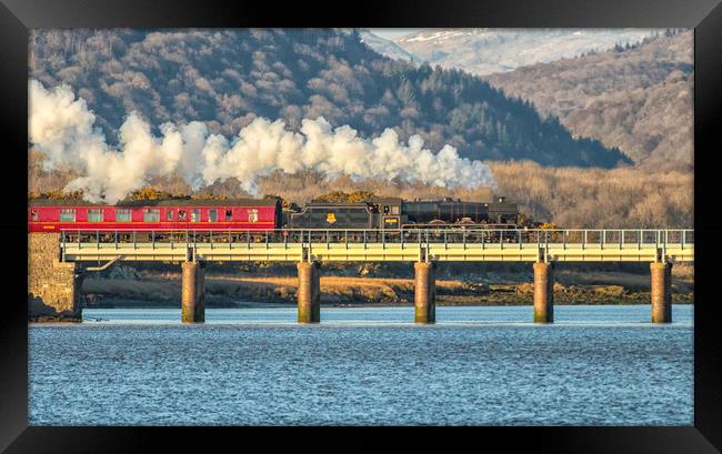 Majestic Leander Steam Train Crossing the Scenic L Framed Print by James Marsden