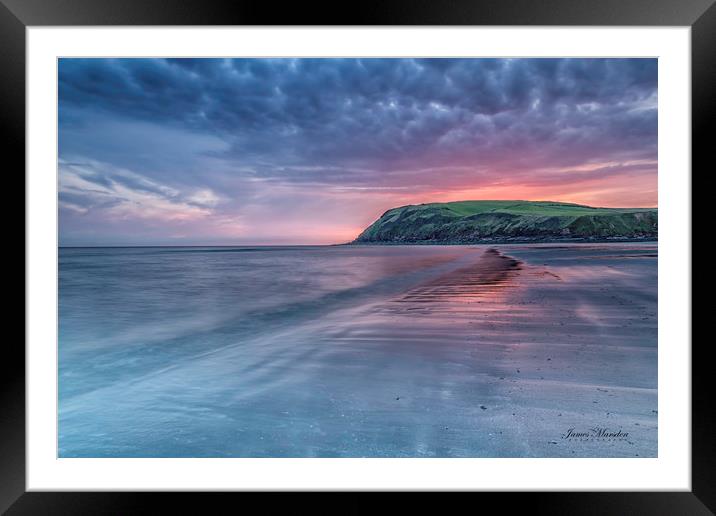 The Majestic Sunset of St Bees Beach Framed Mounted Print by James Marsden