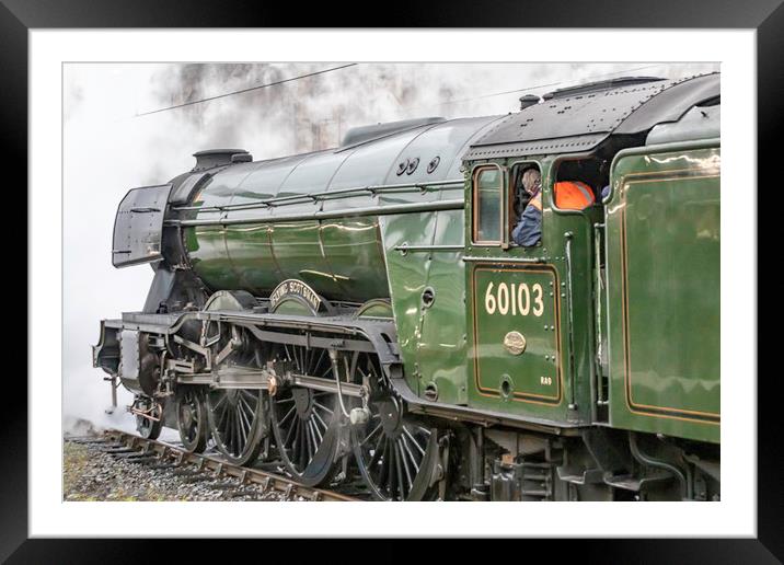 Majestic Steam Train Glides Through History Framed Mounted Print by James Marsden