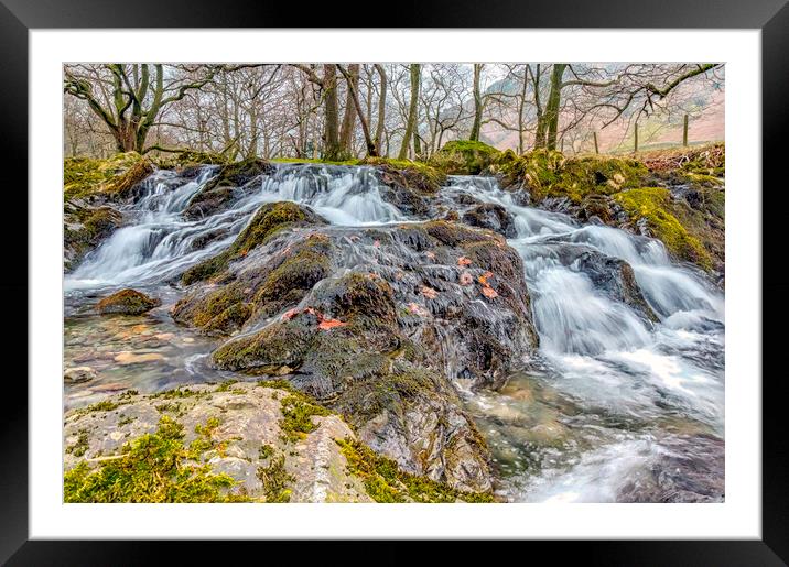 Majestic Ullswater Falls Framed Mounted Print by James Marsden