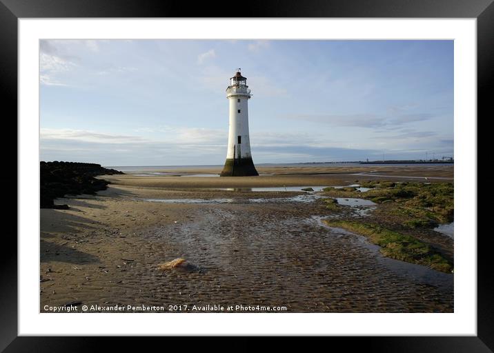       New Brighton Lighthouse ,Merseyside. UK.     Framed Mounted Print by Alexander Pemberton