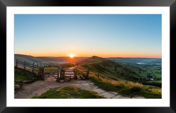 Mam Tor Sunrise Framed Mounted Print by Nigel Smith