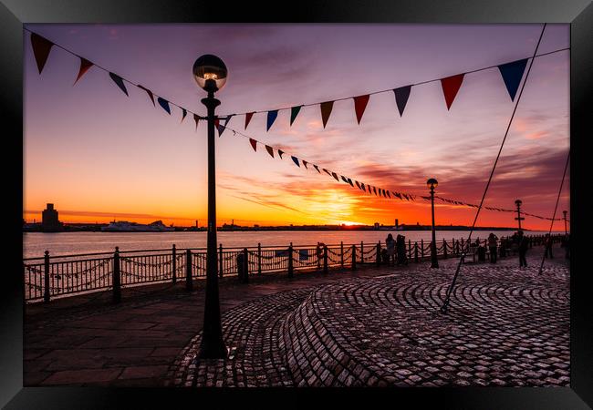 Liverpool Waterfront Sunset Framed Print by Ed Alexander