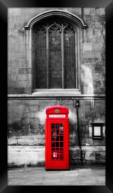 London Telephone Box Framed Print by Ed Alexander
