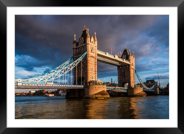 London Tower Bridge Framed Mounted Print by Ed Alexander
