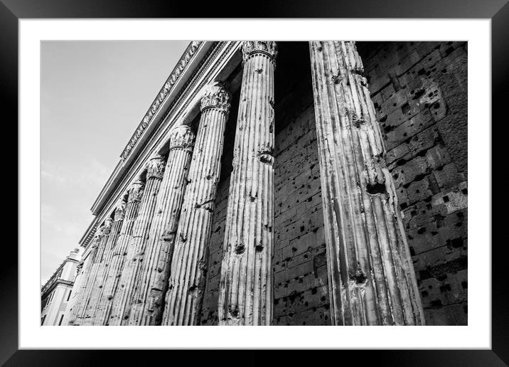 Temple of Adriano, Rome Framed Mounted Print by Ed Alexander