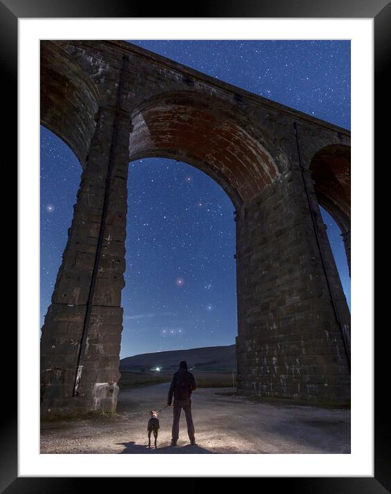 The magic of the night, Ribblehead Framed Mounted Print by Pete Collins