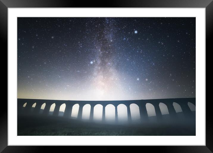 Misty Ribblehead Milky Way Framed Mounted Print by Pete Collins