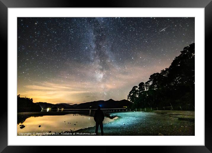 Derwentwater and the Milky Way Framed Mounted Print by Pete Collins