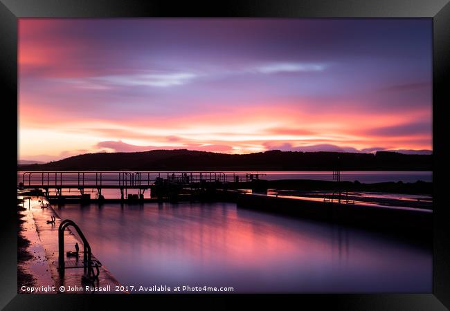 Highland Sunset Framed Print by John Russell