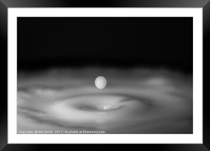 "Ethereal Ripples: A Captivating Water Droplet" Framed Mounted Print by Mel RJ Smith