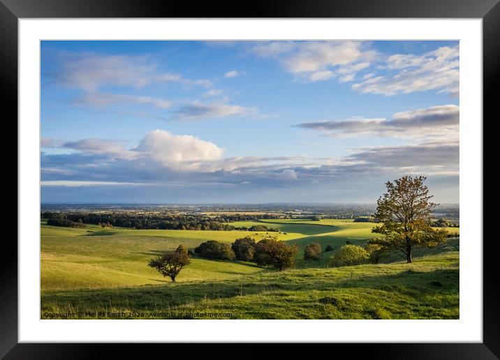 "Sweeping Vistas of Southdowns and Coastal Serenit Framed Mounted Print by Mel RJ Smith