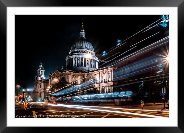 "Illuminated Splendor: St. Paul's Cathedral and th Framed Mounted Print by Mel RJ Smith