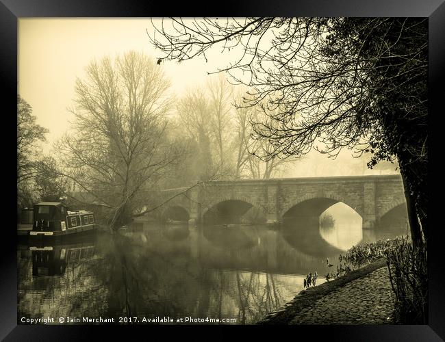 A Foggy Morning on the River Soar Framed Print by Iain Merchant
