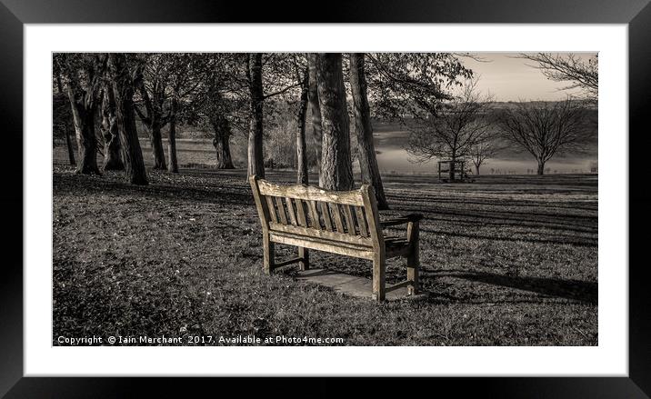 A Place to Sit and Contemplate Life Framed Mounted Print by Iain Merchant