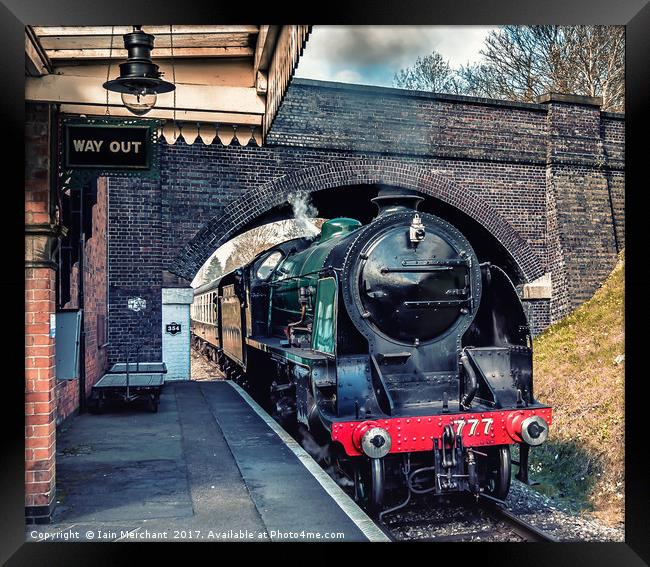 Steaming Through Framed Print by Iain Merchant