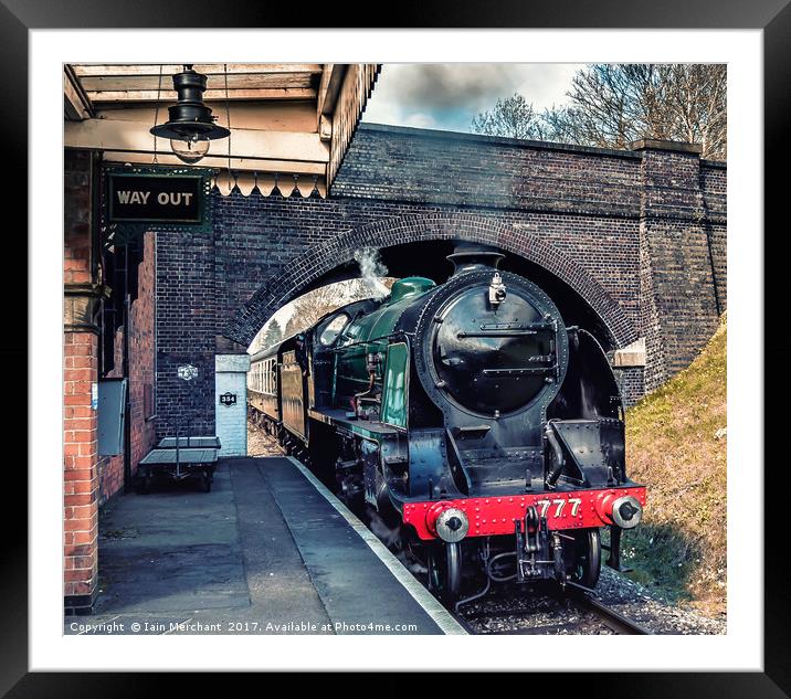 Steaming Through Framed Mounted Print by Iain Merchant