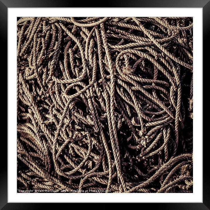 Rope Tangle Abstract Framed Mounted Print by Iain Merchant
